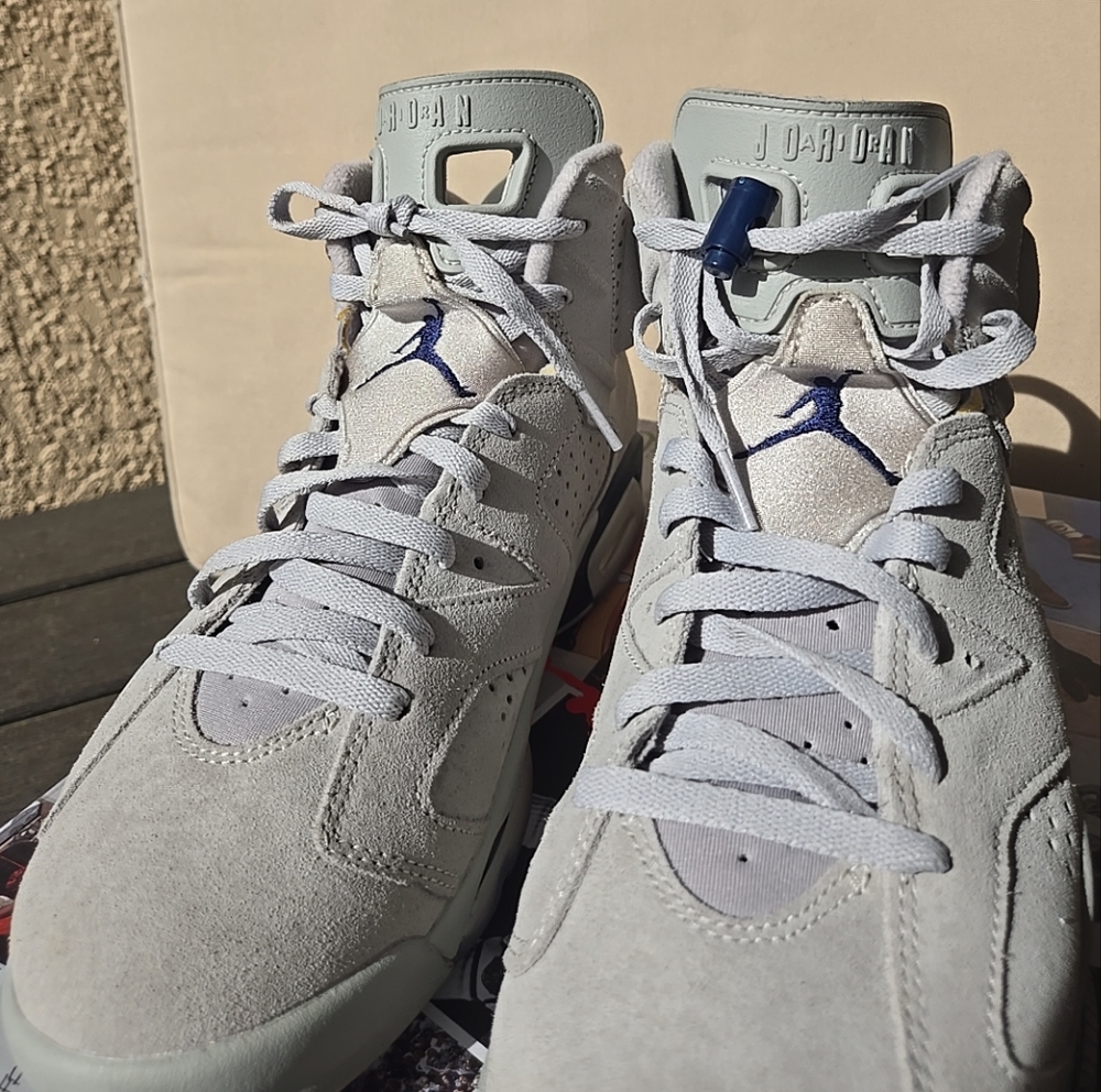Air Jordan 6 Retro Magnet/College Blue Aimant/Marine College - Picture 5 of 12